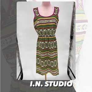 EUC I.N. Studio Aztec Print Dress
